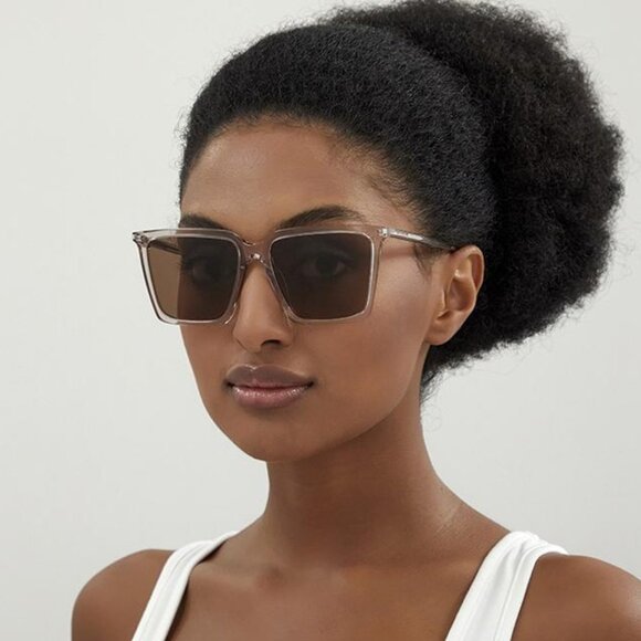 🕶️ New Saint Laurent SL474 003 Sunglasses - Nude Frame, Brown Lenses - Picture 2 of 11